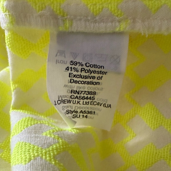 J. Crew Vibrant Neon Woven Contemporary Sleeveless Summer Sheath Dress Size 2 - Picture 9 of 9